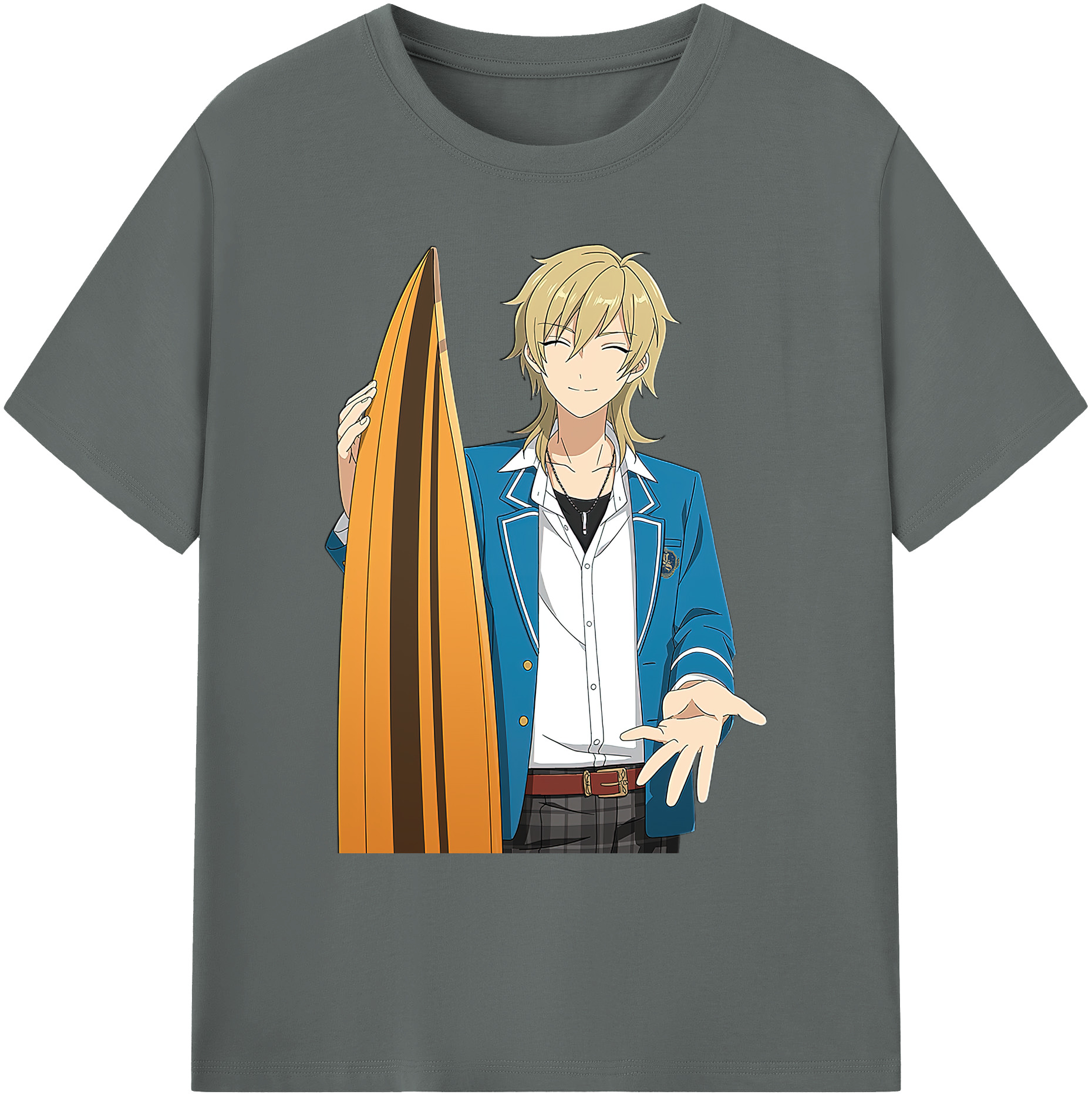 （画像用） あんさんぶるスターズ! Ensemble Stars 綿100％ メンズ半袖Tシャツ｜肌触りやわらか＆通気性